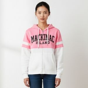 Exist Pink and White Hoodie